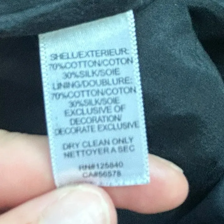 Intermix Boho Silk Black Embroidered Angel Sleeves Peasant Blouse Women’s Small - Image 5