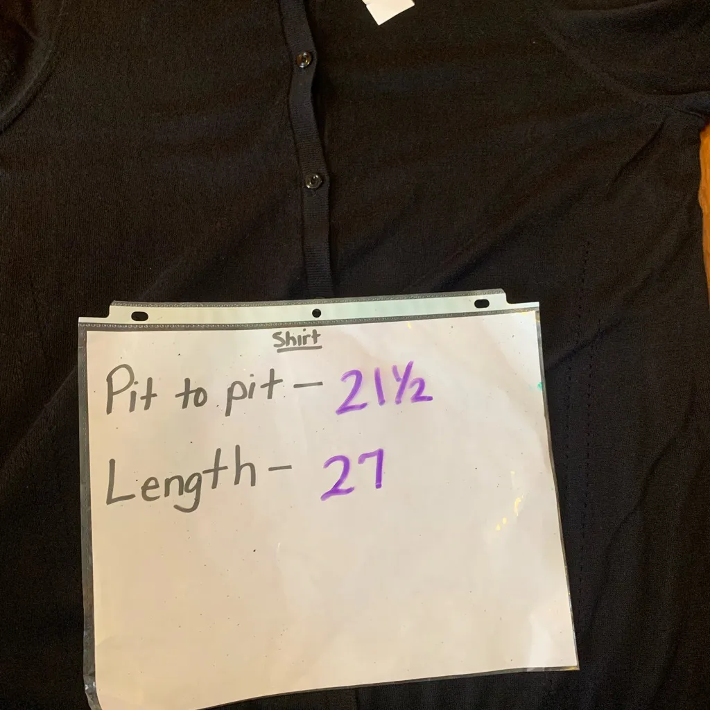 LOFT NWT Classic Black Knit Cardigan Large Maternity Button up - Image 7