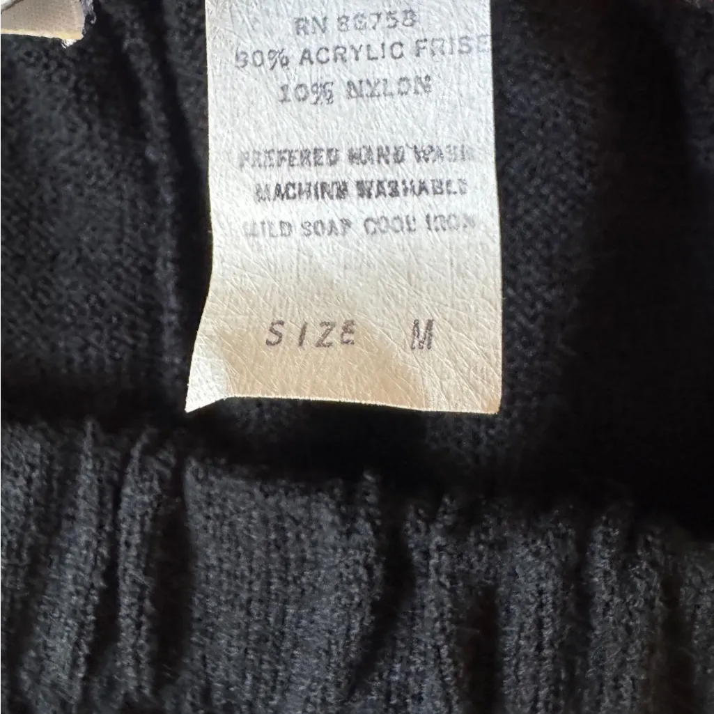 Vintage ‘90s San Remo by Laura Knits Black Knit Sweater Elastic Waist Maxi Skirt Size M - Image 6