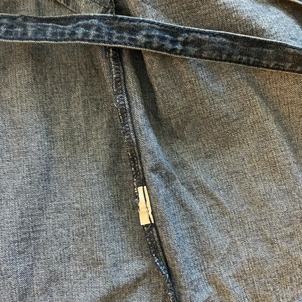 Primark Blue Denim Shirt used with back ties - Image 9