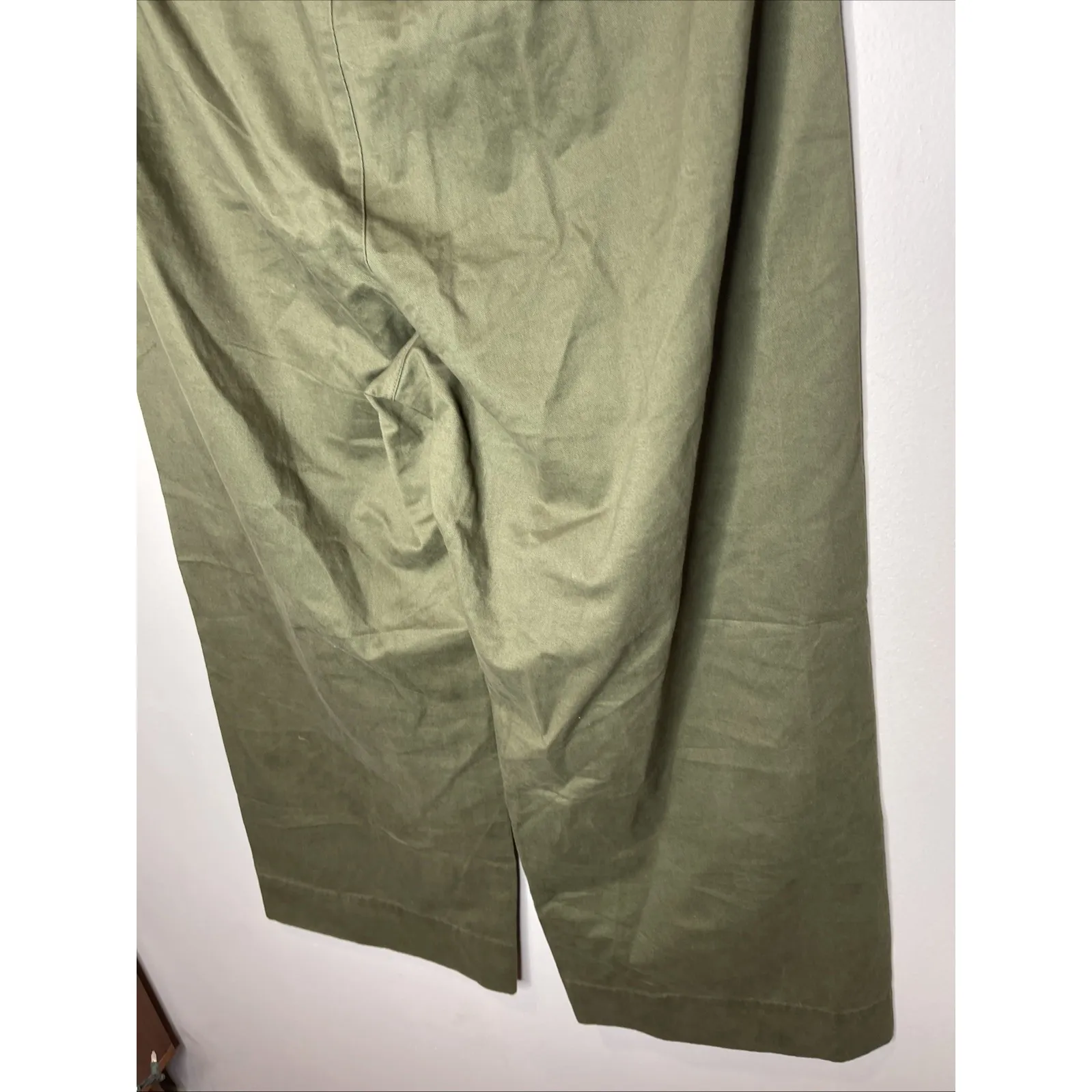 Tuckernuck‎ Wide Leg Green Davis Kakhi Pant Sz 10 - Image 9