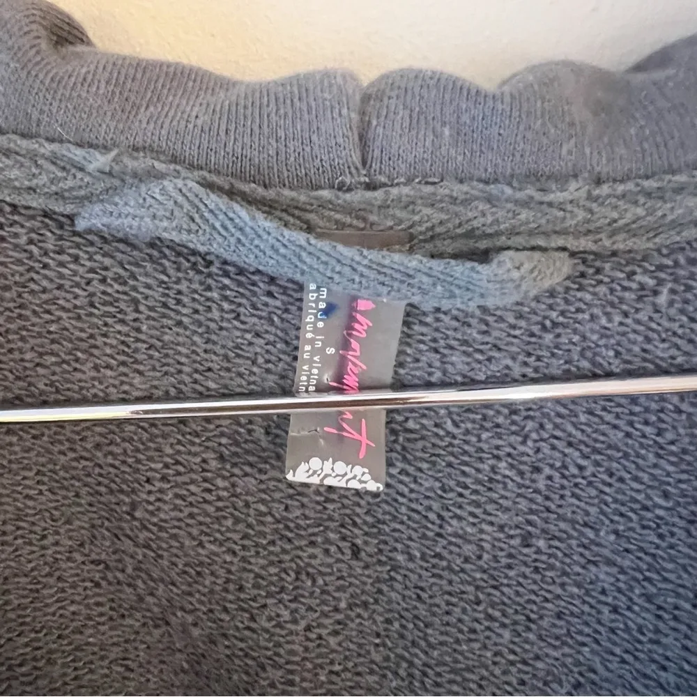 Free People Movement Spin Pullover Hoodie Dark Gray Size Small Smocked Sleeves - Image 6