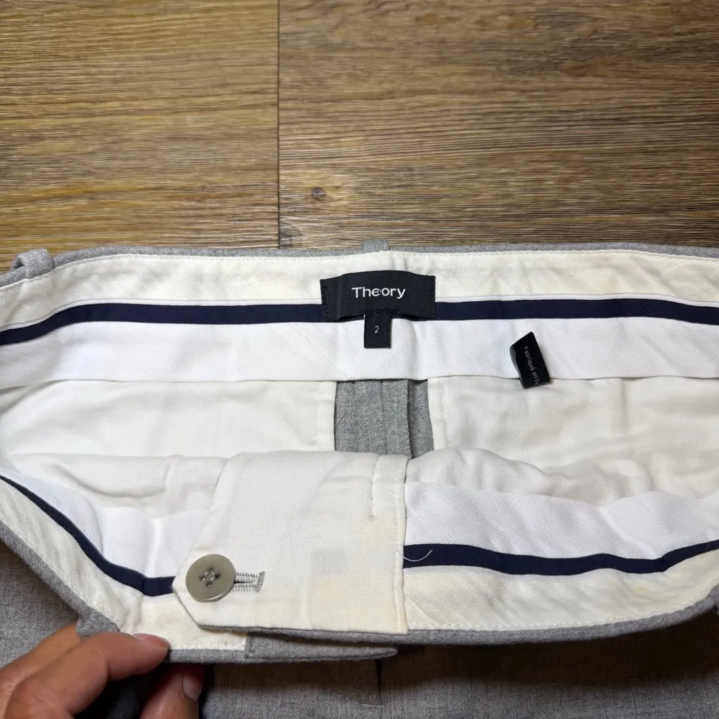 Theory Tailored Gray Trousers Size 2 Women’s Work Pants Business Casual Classic - Image 6