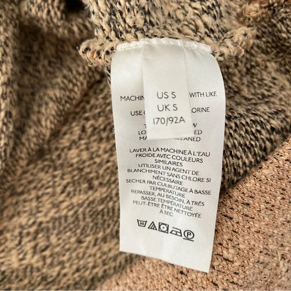 Free People Jade Tan Pullover Knit Crop Sweatshirt size small - Image 10