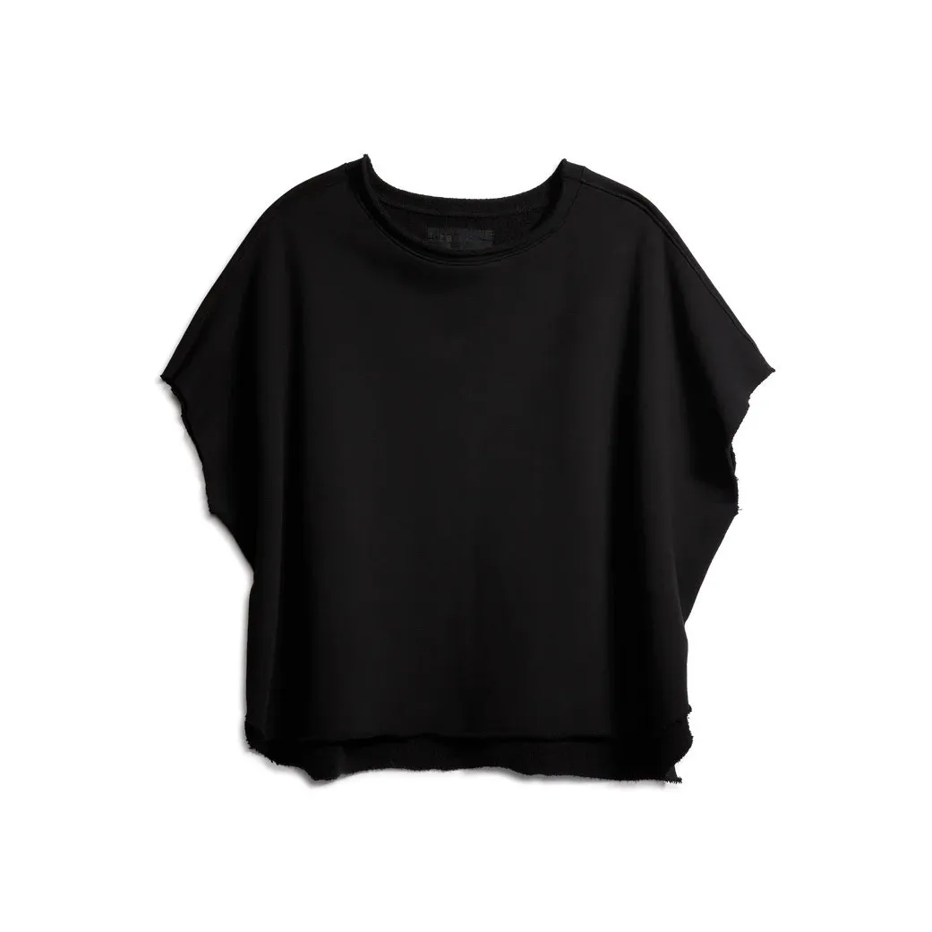 Frank & Eileen OLIVE Original Capelet Black Raw Hem One size top - Image 2