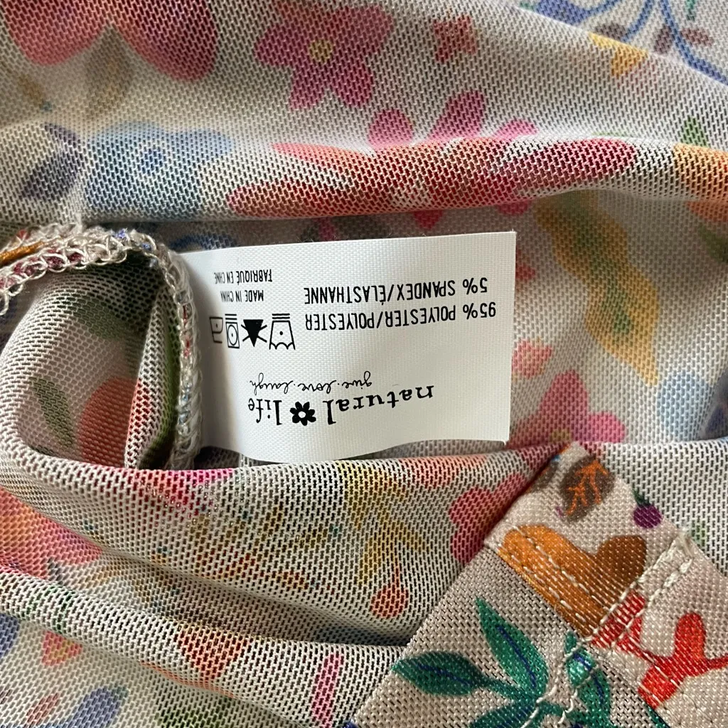 Natural Life Boho Mesh Floral Blouse | Carina Long Sleeve Ruched Top - Image 8