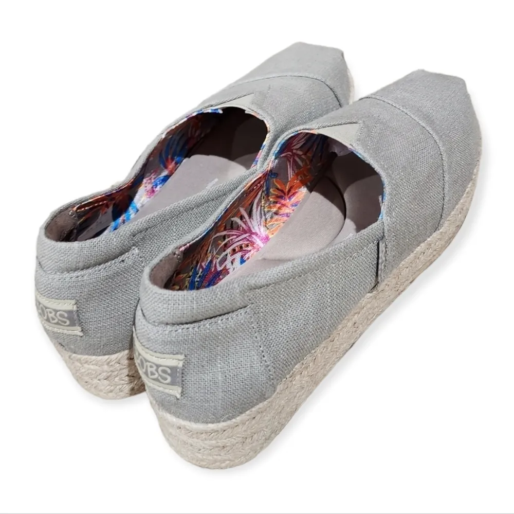 Skechers Bobs High Jinx Women's Espadrille Wedge Slip-on Shoes 8 - Image 6