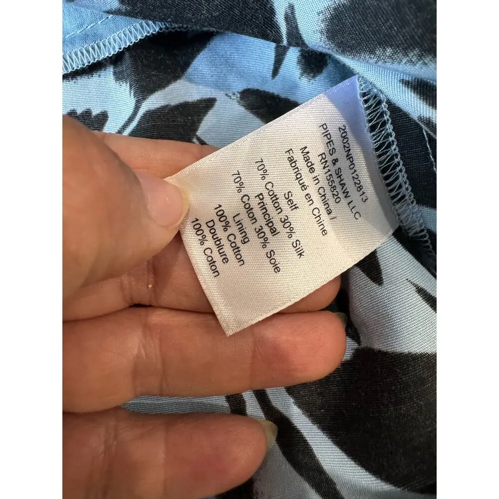 VERONICA BEARD blue mini Samy Printed Shirtdress size 4 - Image 10