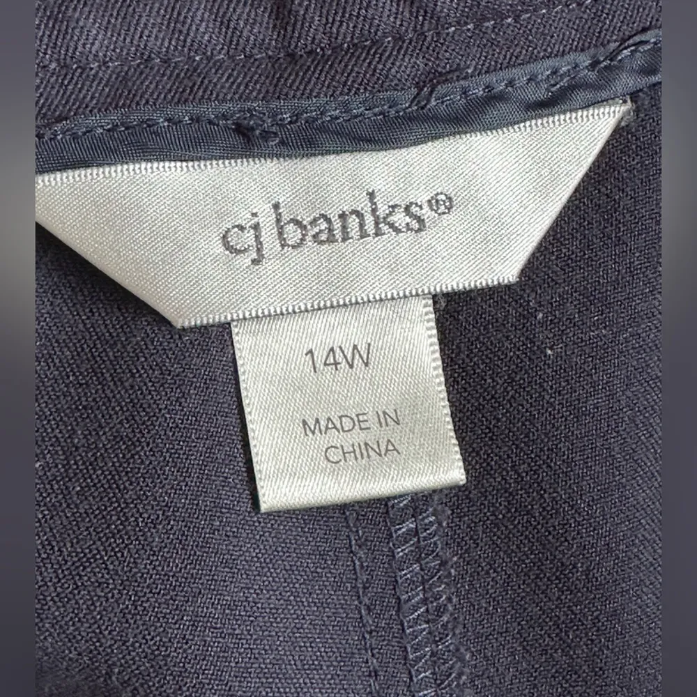 Navy Blue Capri 2 Button Summer Pants SZ 14W - Image 5