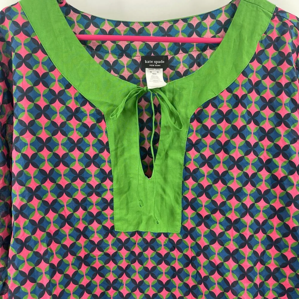 KATE SPADE Tunic Coverup Size Extra Small Pink Cloud Beach Swim Travel Vaca NWT - Image 7