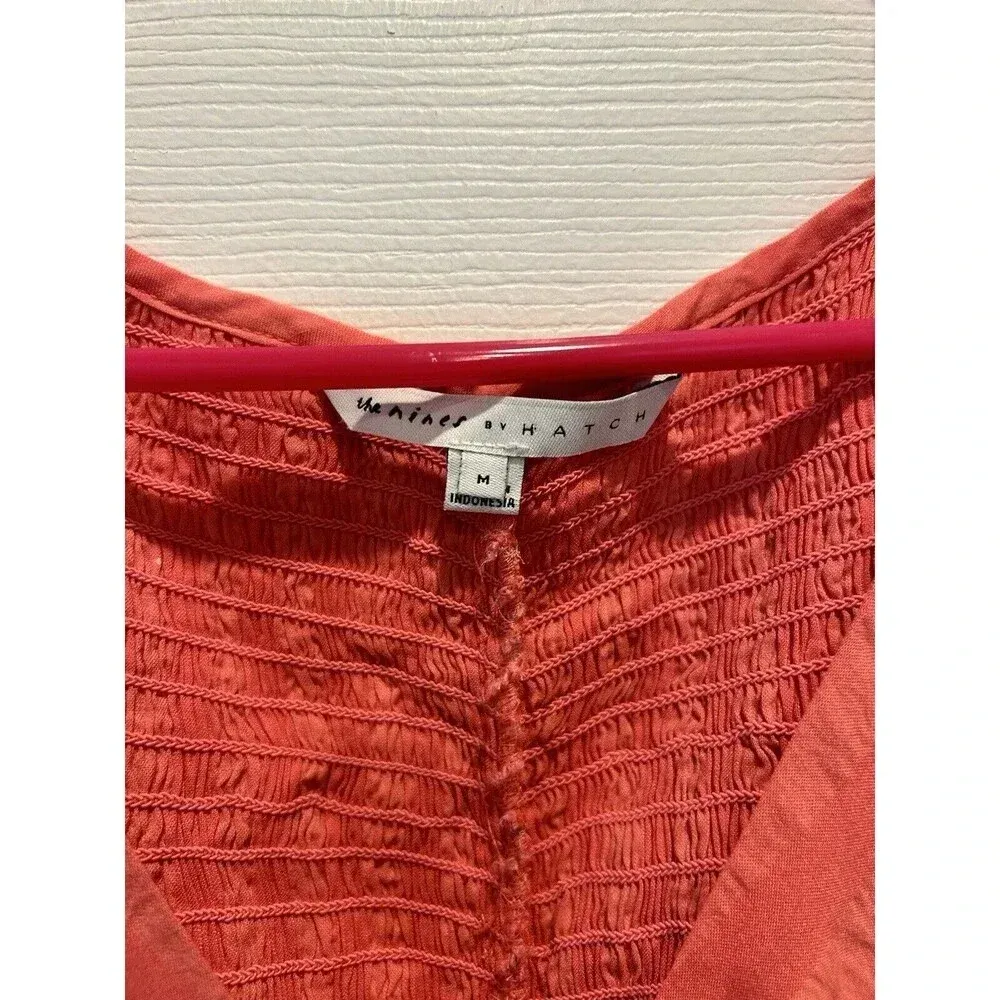 The Nines by Hatch Elbow‎ Sleeve Tonal Maternity Dress Women’s Size Medium Pink - Image 3