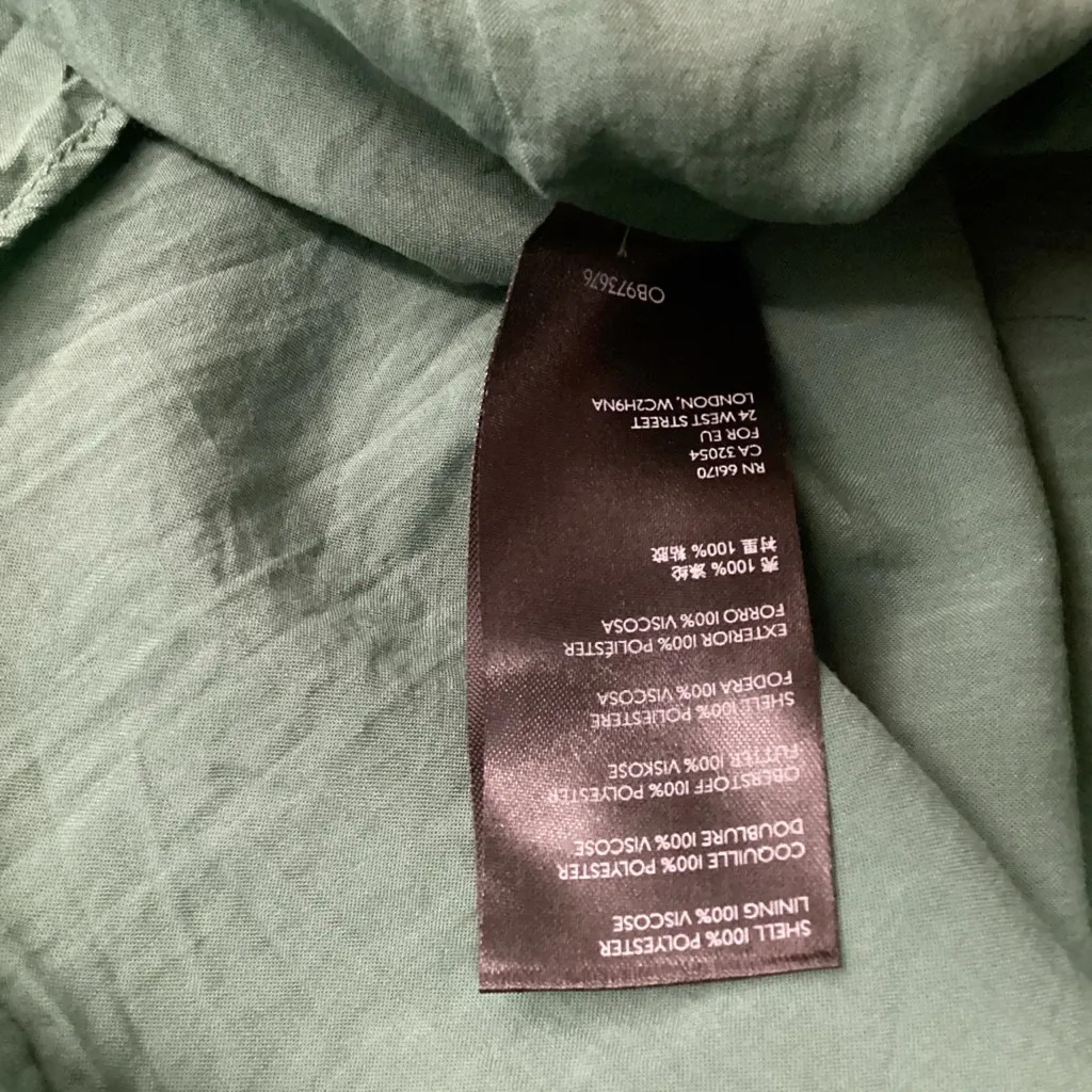 Anthropologie Green Dress with‎ Pink Floral Detail - Image 4