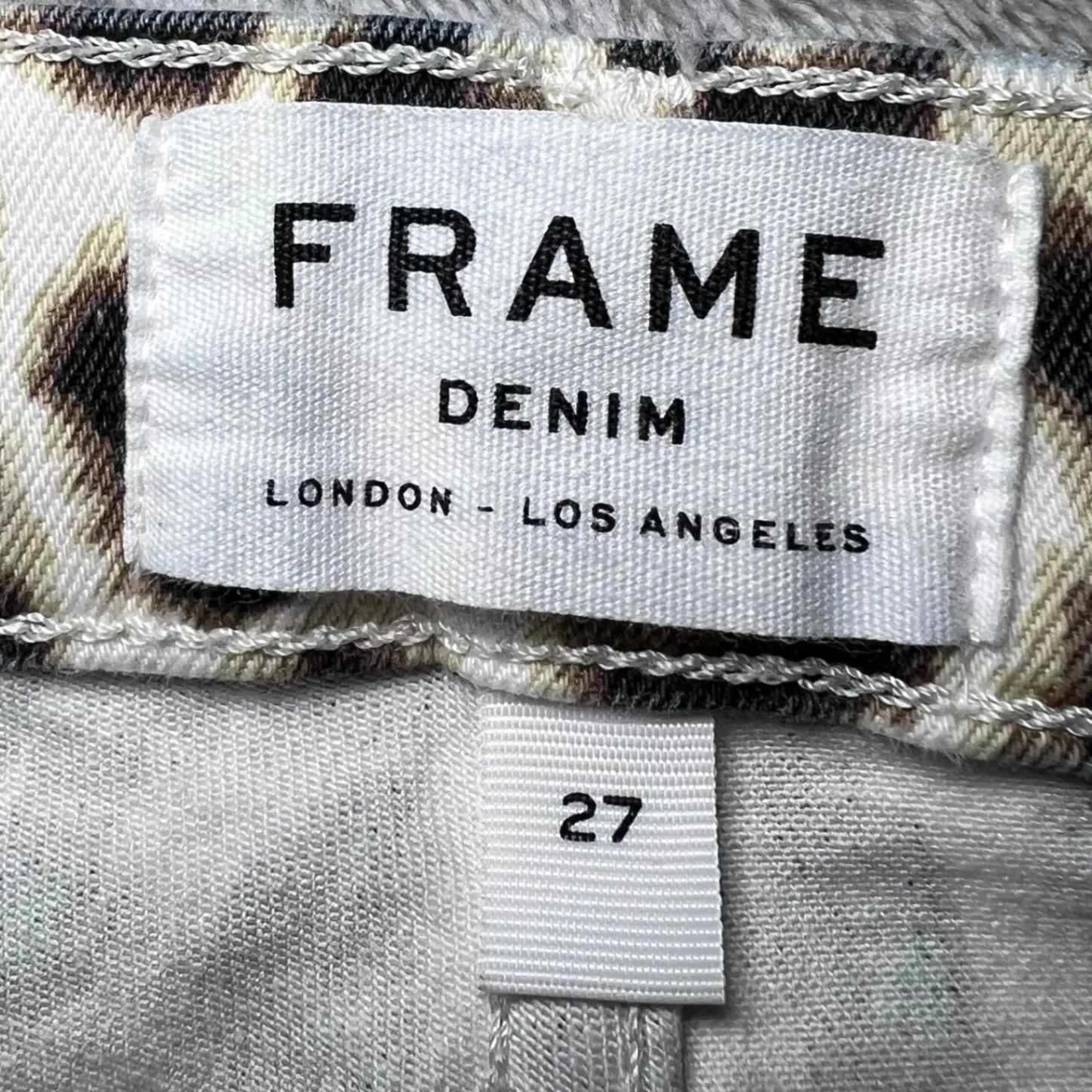 Frame Ali High Rise Cigarette Leopard Print Jeans Womens 27 Trendy Fashionable - Image 4