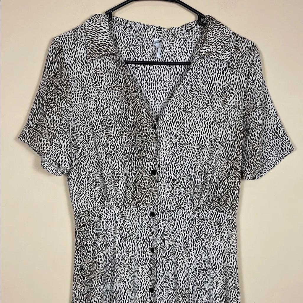 MNG Mango Women’s Animal Print Button - Image 2