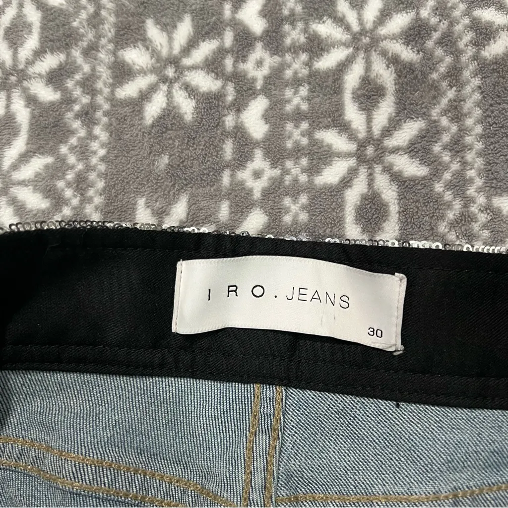 IRO Jeans Jones Sequin‎ Waist Cropped Jeans Size 30 - Image 10