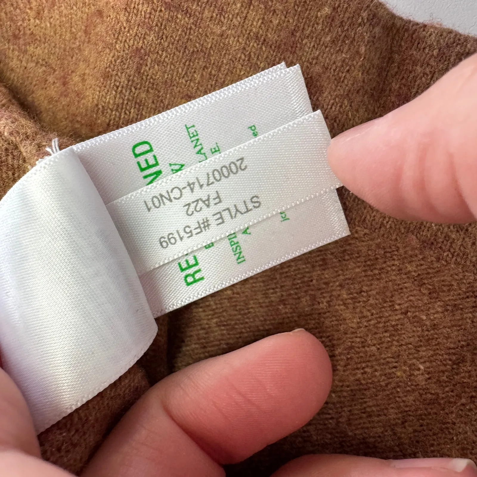 J.Crew‎ Sweater Womens XX Small Brown Teddie Knit Cotton Wool Blend - Image 6