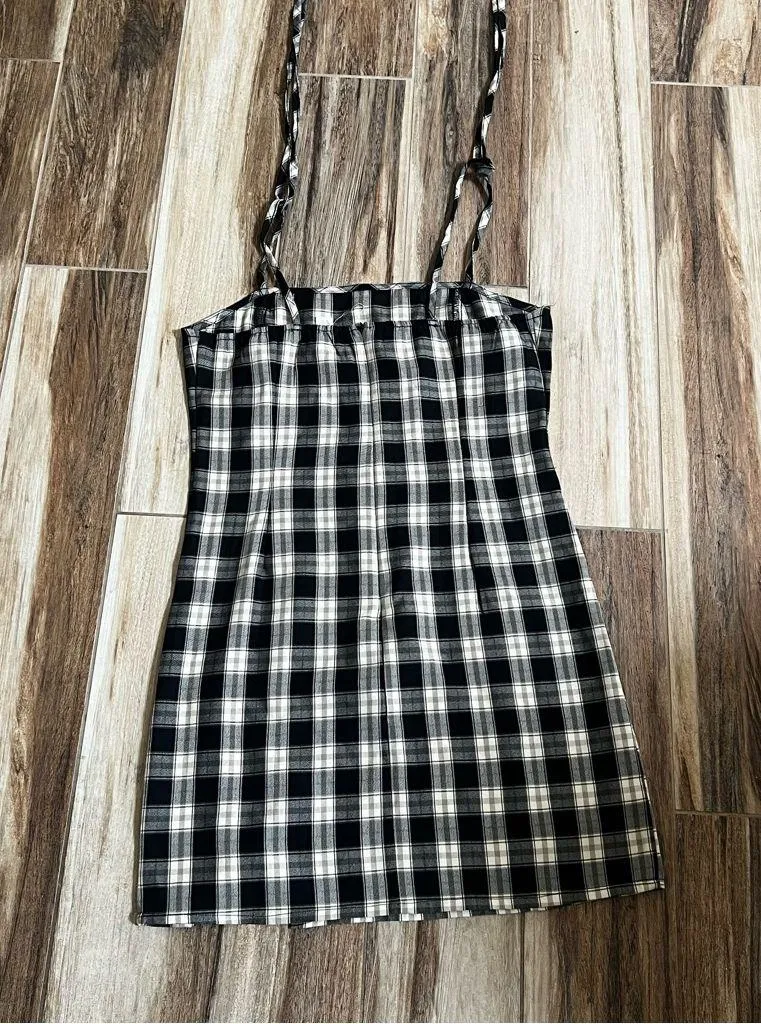 Full tilt plaid spaghetti strap short dress size large - Image 5