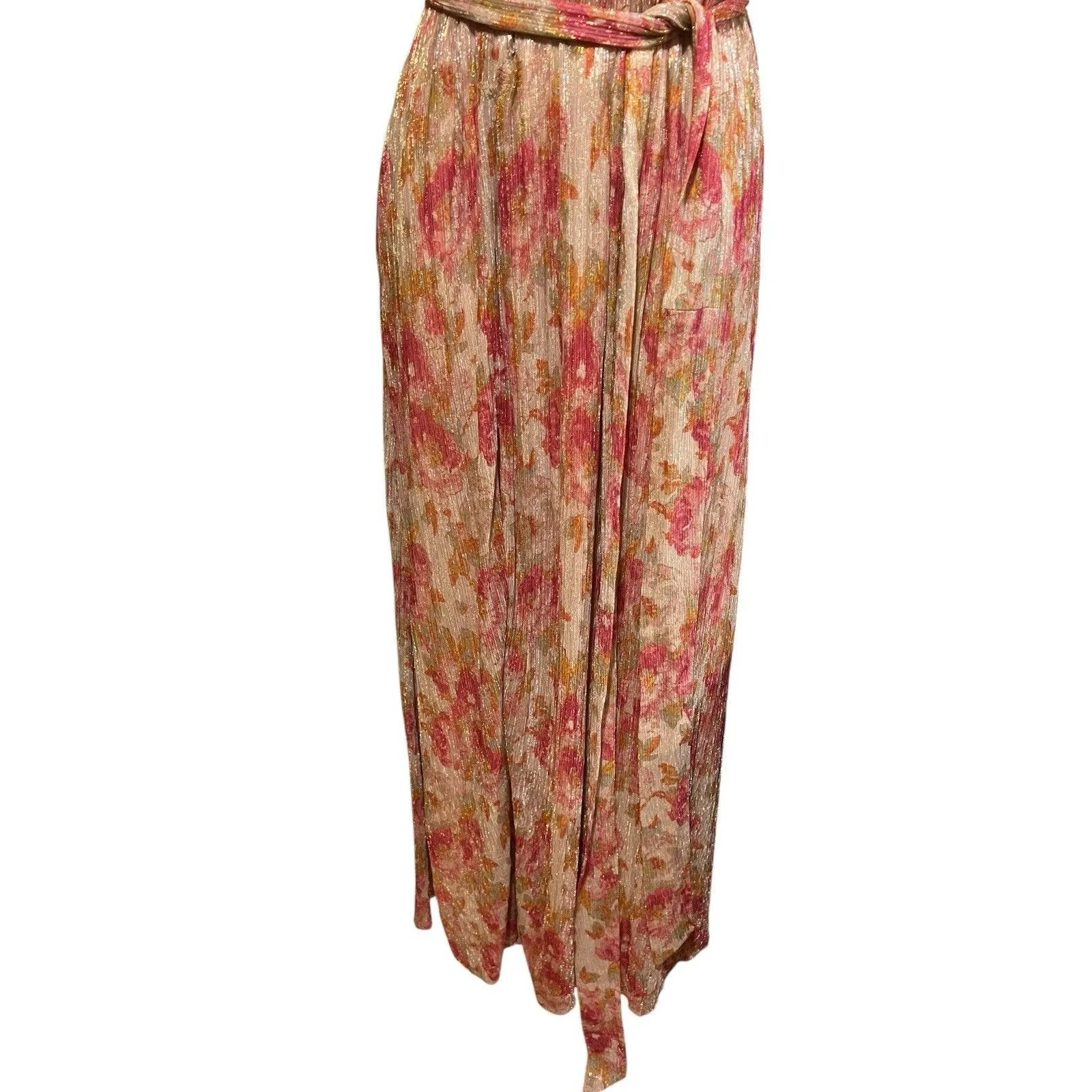 Dress the Population Pink floral Chrissy Gown SZ L - Image 7