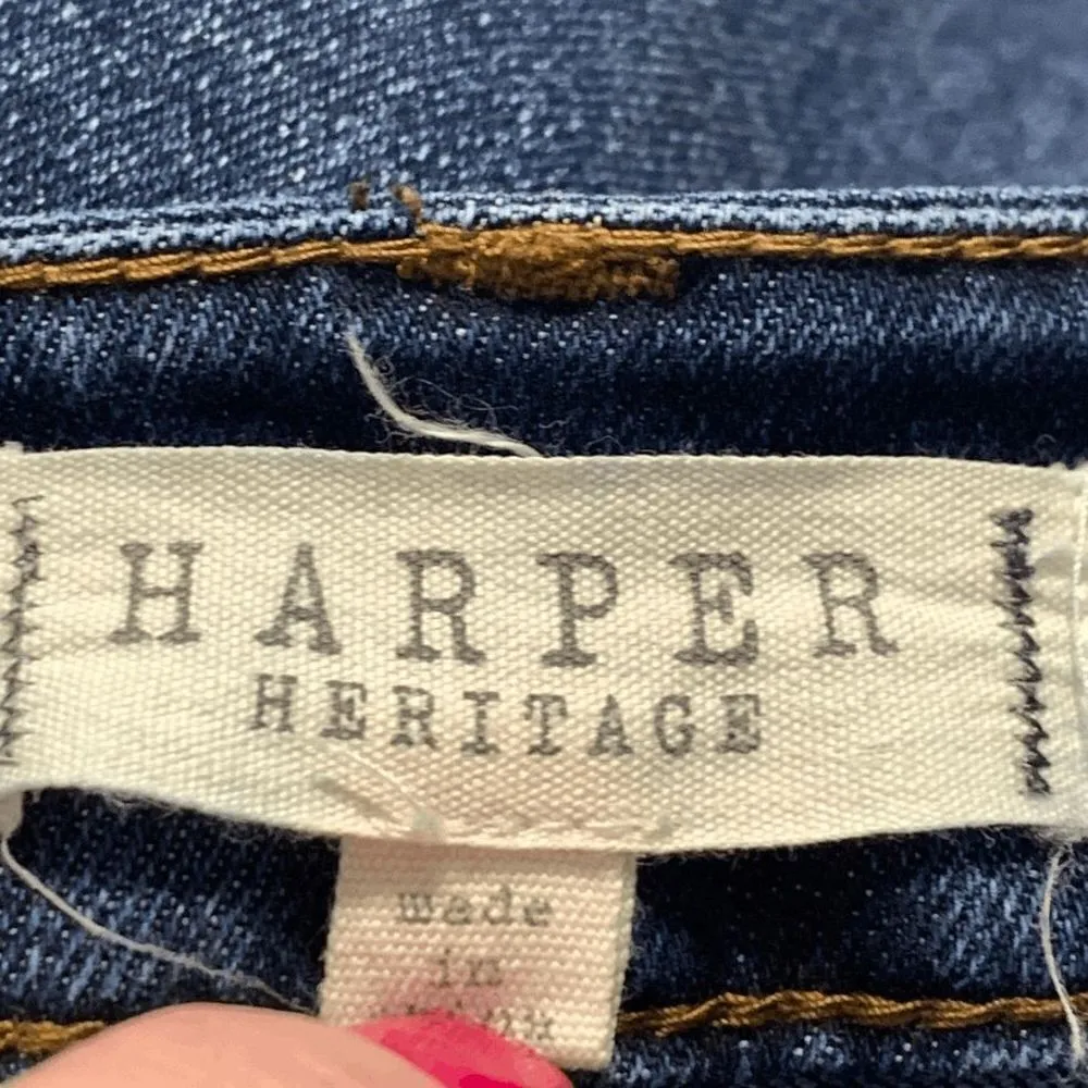 Harper Heritage High Rise Straight Raw Hem Jean Size 28 - Image 2