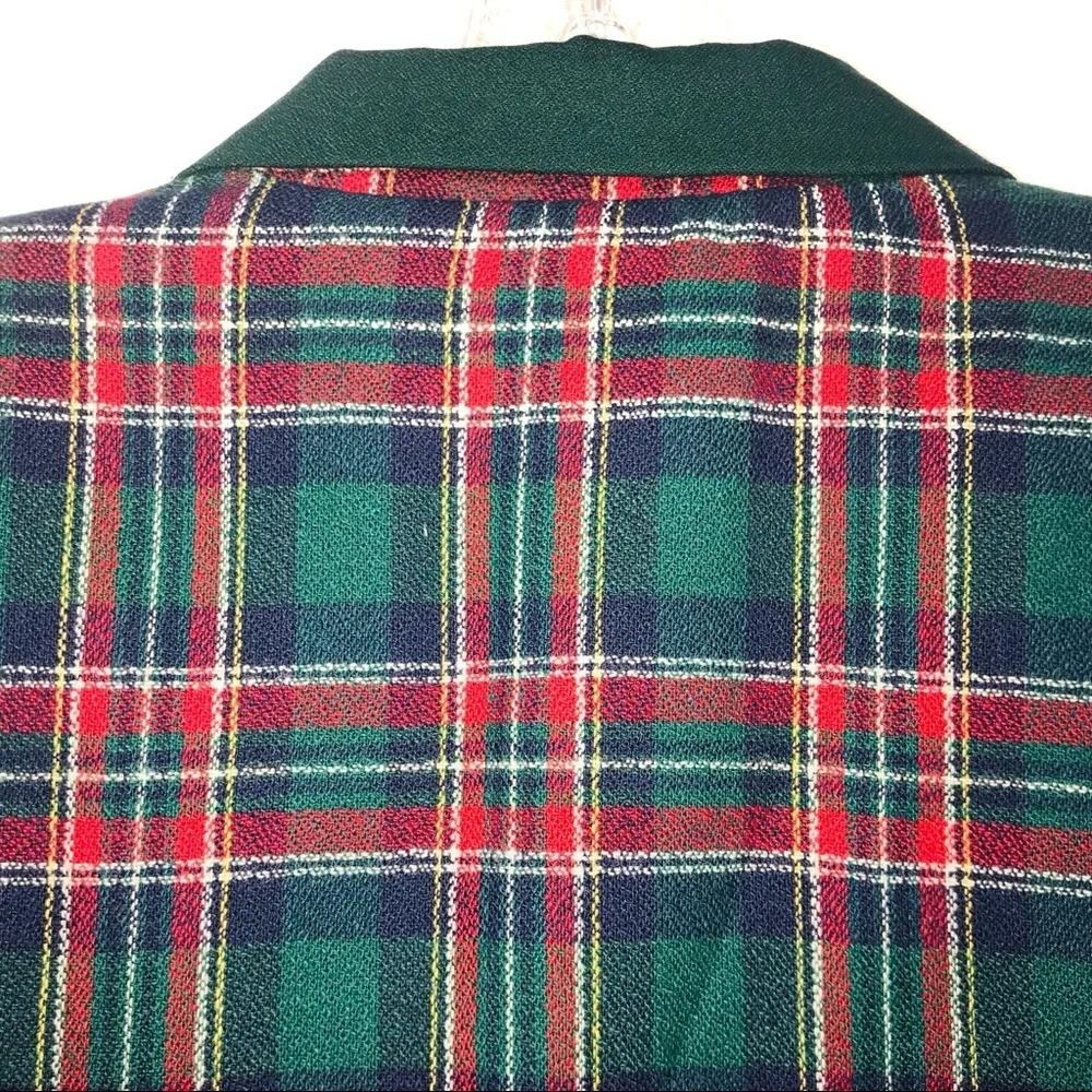 Graff‎ Sportswear vintage deadstock plaid blazer 16 Red - Image 6