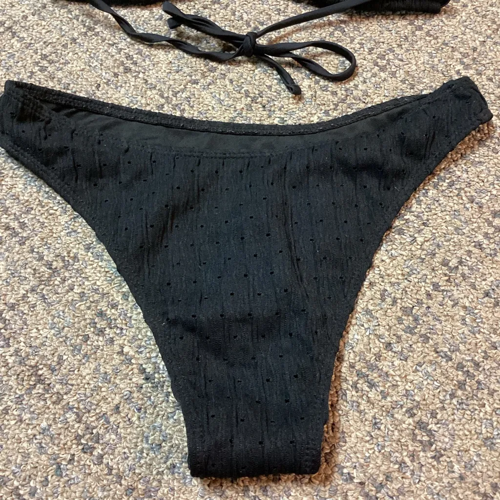 SheIn  Elegant Pattern Polka Dot Black White Bikini Set * Size Small - Image 6