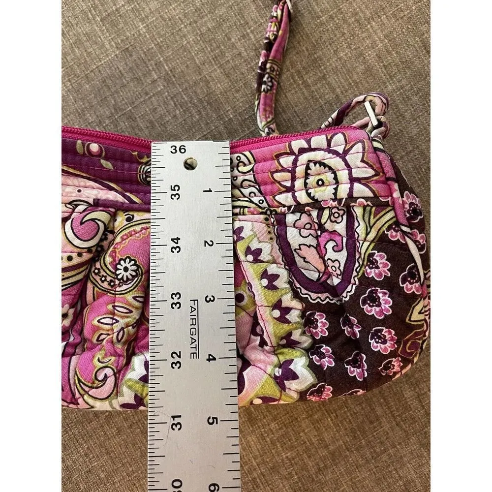 Vera Bradley Very Berry Pattern Purse CrossBody Adjustable Strap Small Pleated - Image 6