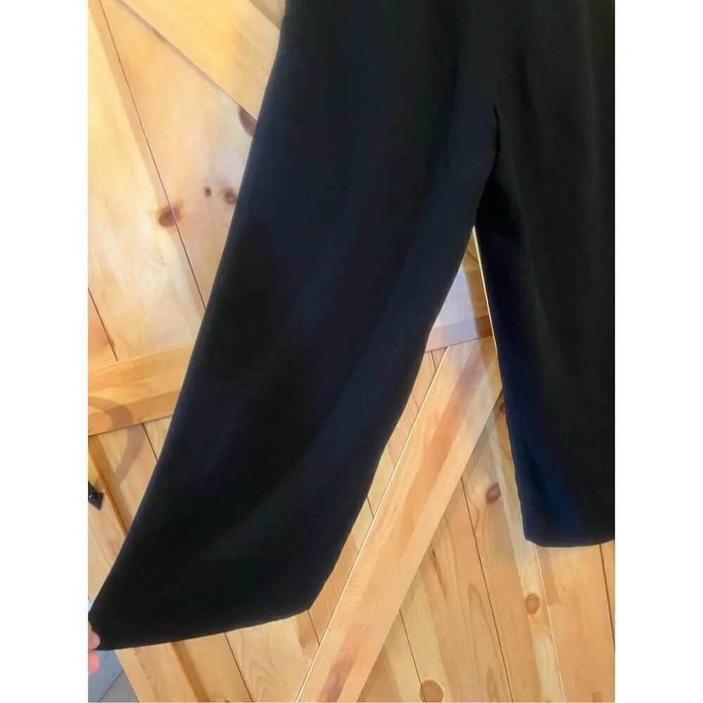 Romeo & Juliet Couture Black wide crop leg casual dress pants small S (3703) - Image 4