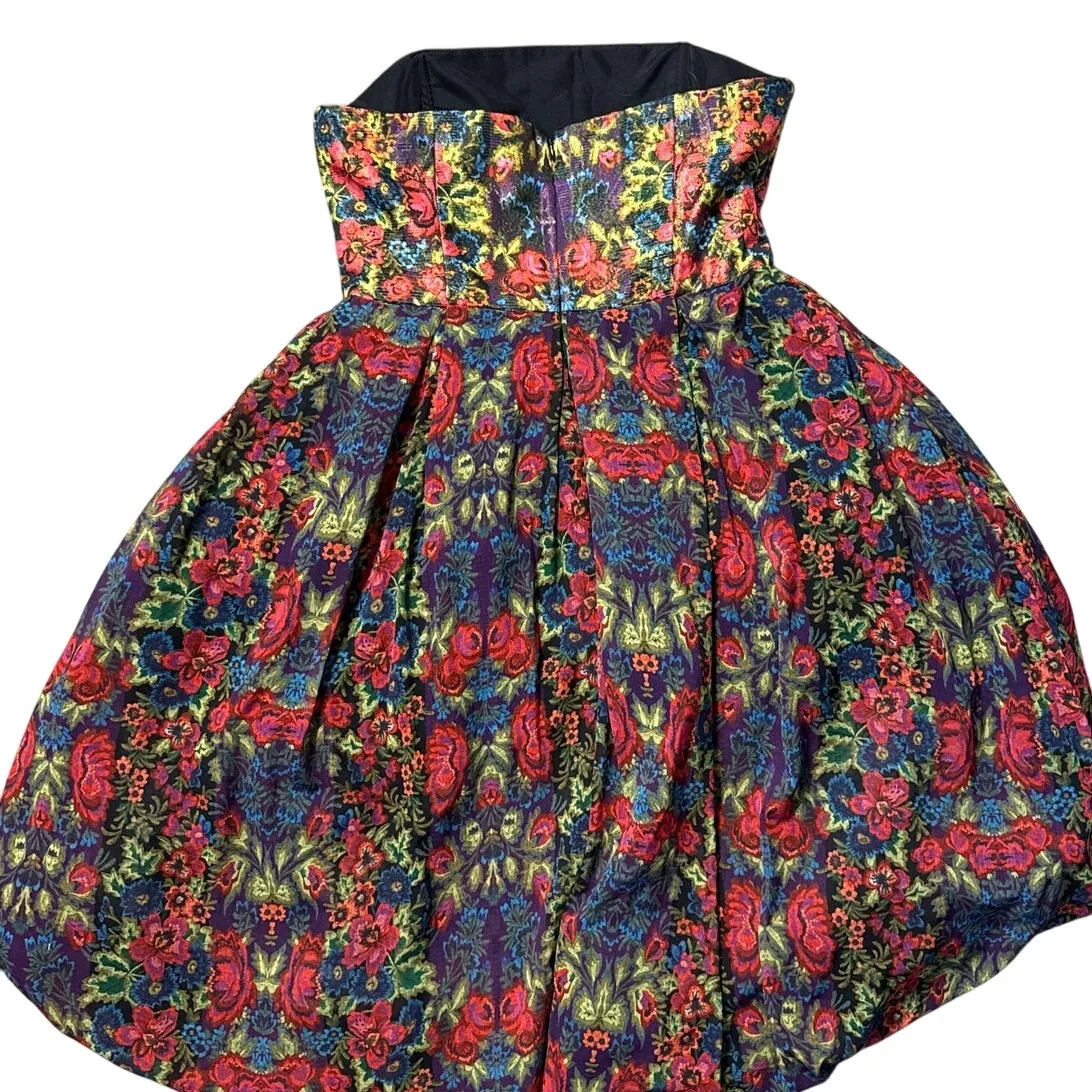 Anna Sui Kaleidoscope Fitted Strapless Bubble‎ Dress Multicolor Size 10 - Image 4