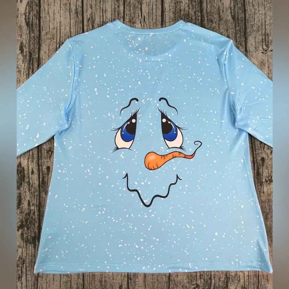Blue Sweater Snowman Face Size undefined - Image 5
