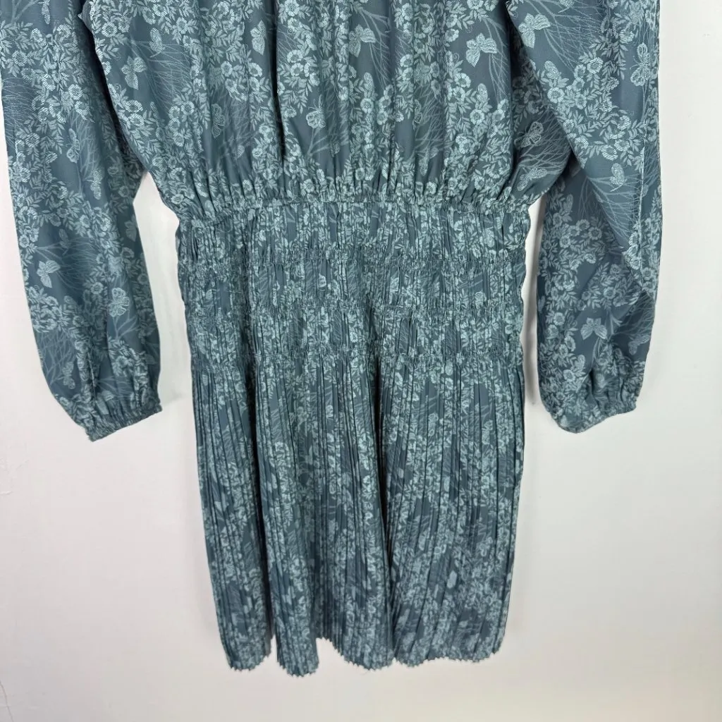 Anthropologie Current Air Dress Floral Pleated Mini Dress Teal Size XS EUC - Image 13