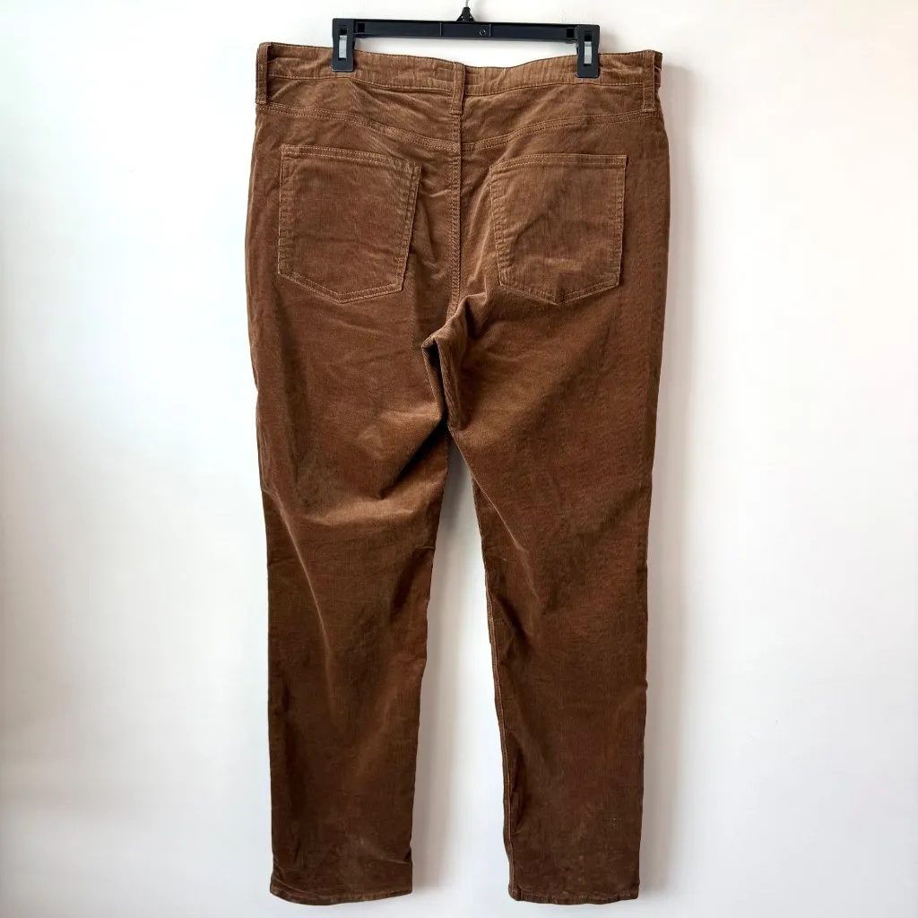 KUT from the Kloth Rachael High Rise Fab Ab Mom Jeans Size 14 Cognac‎ Corduroy - Image 4