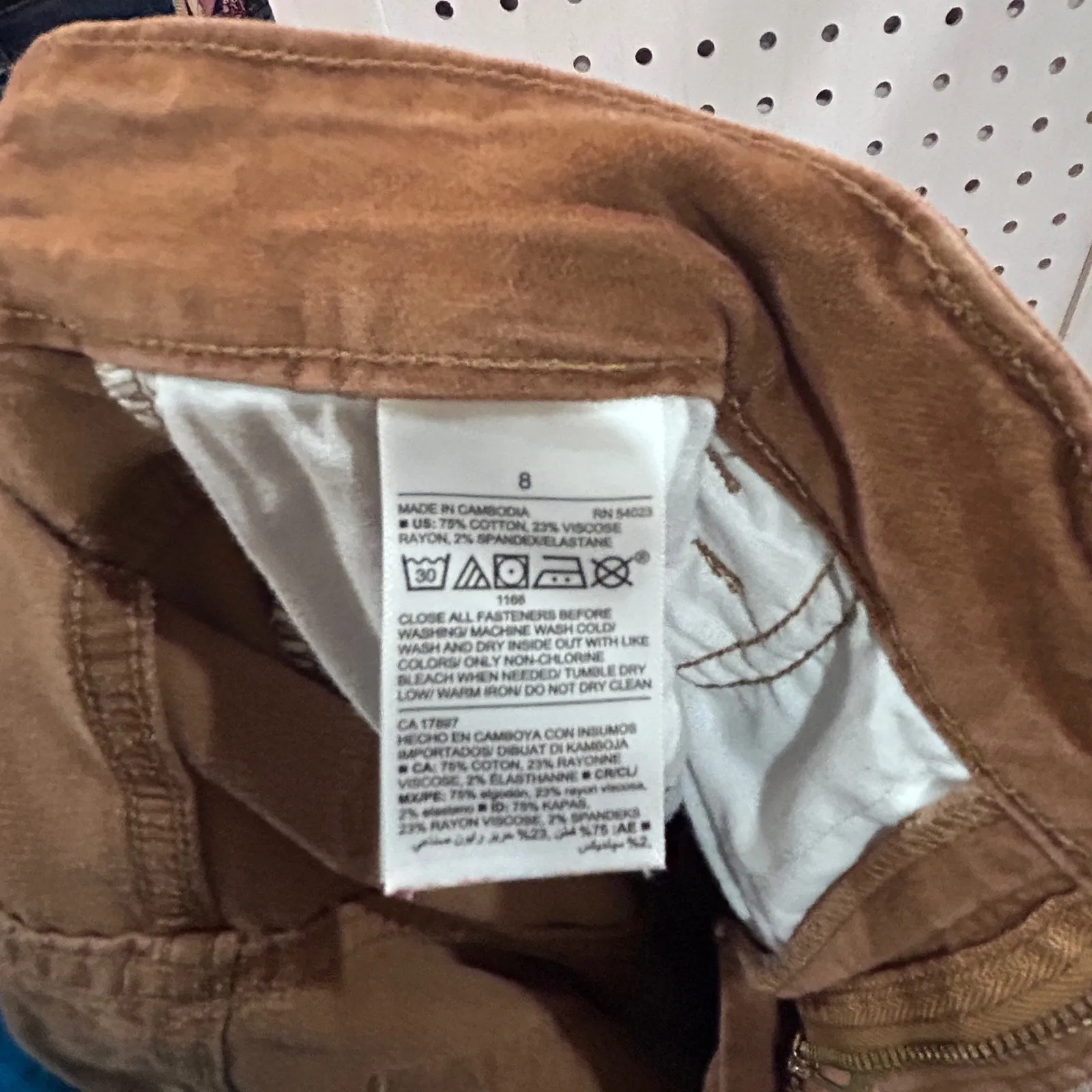 Old Navy Rockstar Super Skinny High Rise Corduroy Pants Brown Women's Size 8 - Image 9