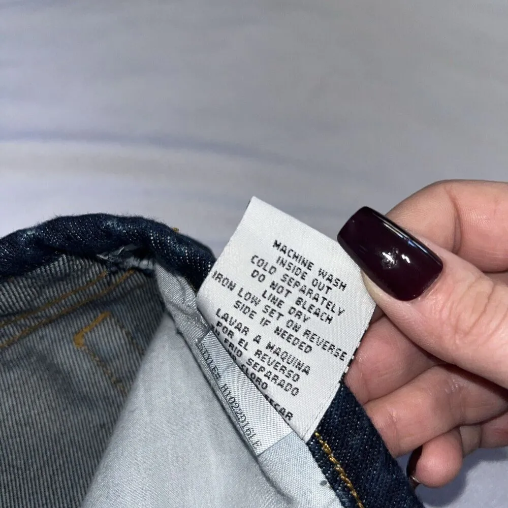 Deadstock Y2K LEI Low Waist Junior Sz 14 Multi Color Spray Painted Jeans Flare - Image 10