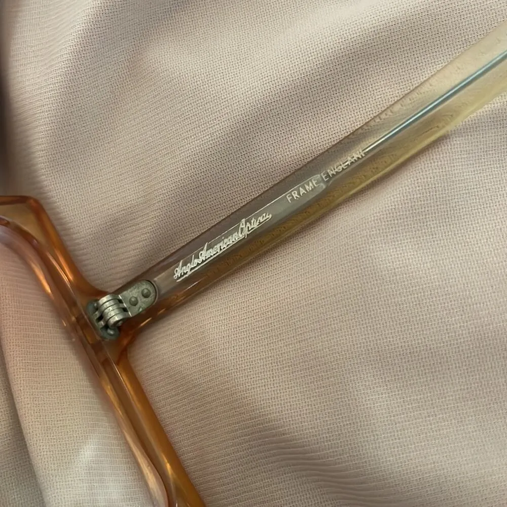 ANGLO AMERICAN Super RARE OVERSIZE Mod Sunglasses Vintage Square Frames HUGE Yellow - Image 5