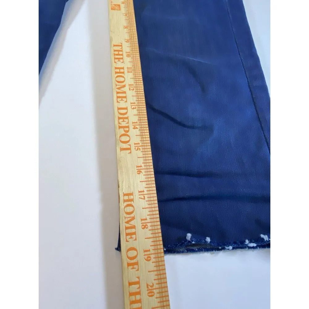 Patagonia Women's Jeans Sz 2 Dark Wash Straight Leg Mid Rise Stretch Raw‎ Hem - Image 7