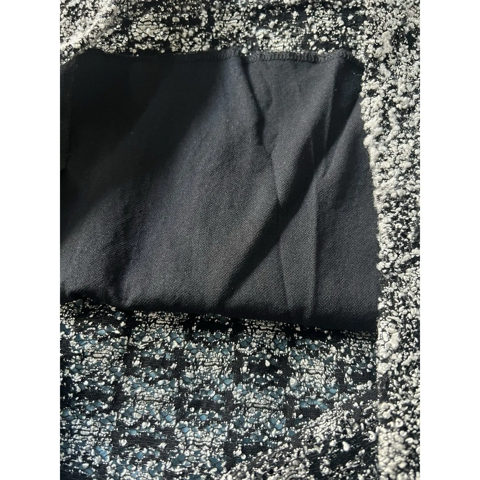 Vintage Black And White Knit Turtleneck Blouse Funky Cropped Chic Disco Sz M - Image 4