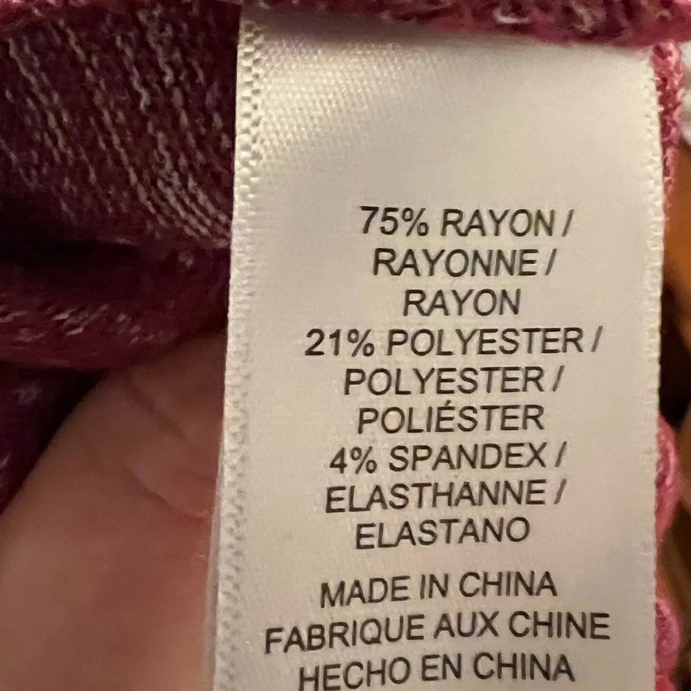 Bobeau Collection heathered red jogger pants with pockets size medium - Image 6