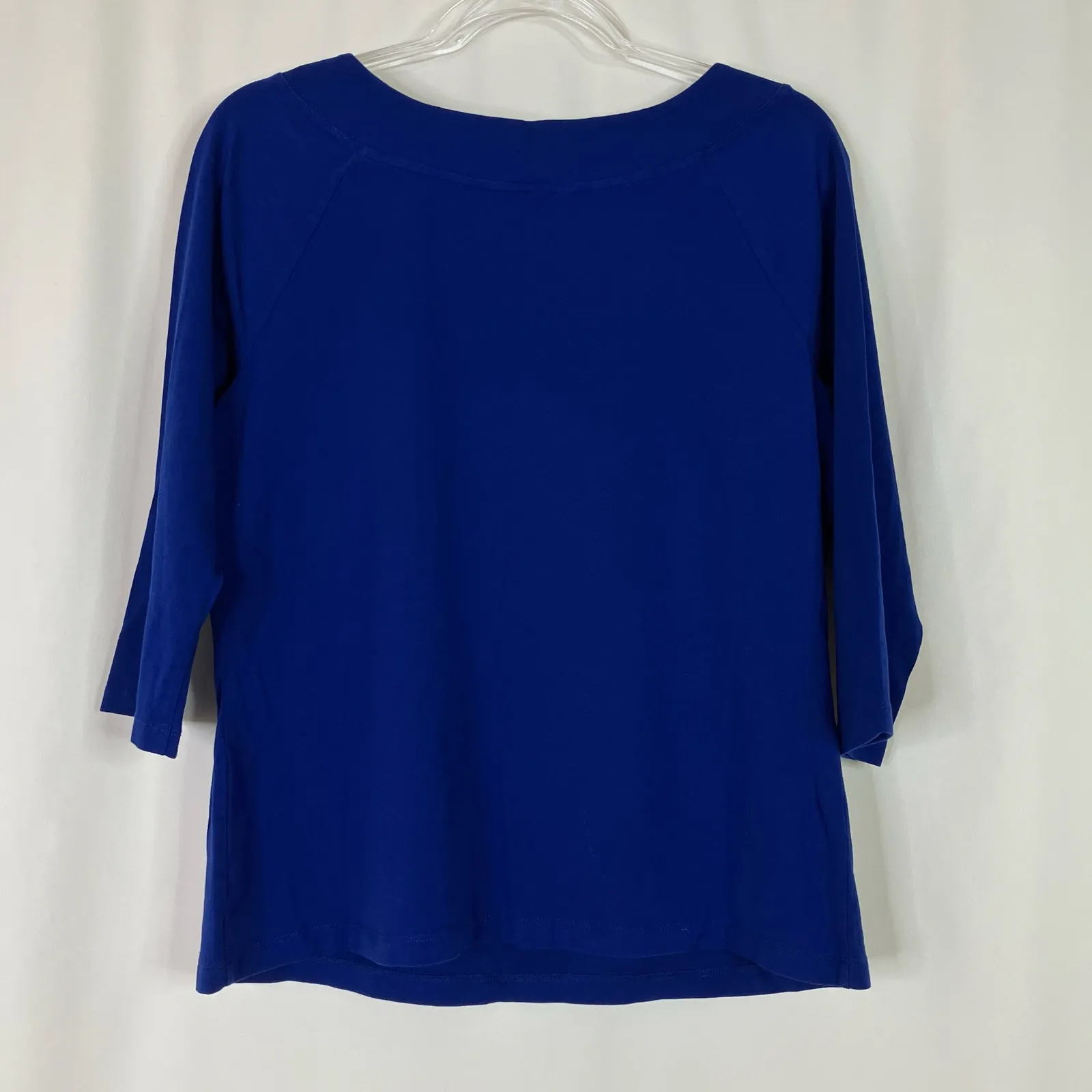 Laura Ashley | Blue 3/4 Sleeve Tee Shirt Cotton Spandex Womens Large - Image 5