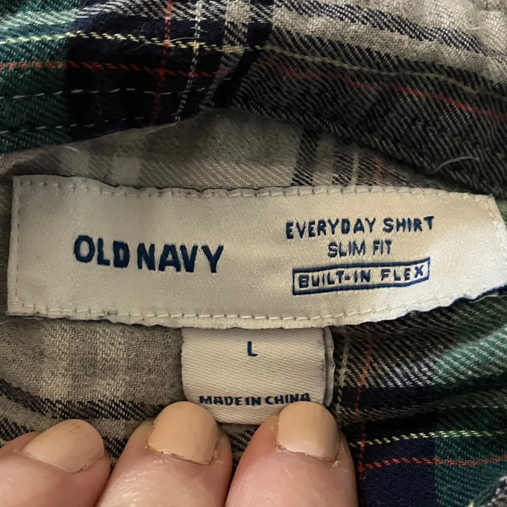 🎉4 for $20 Old Navy Everyday Flannel Shirt, Large - Image 6