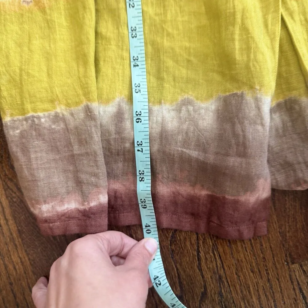 Roberta Freymann Womens Pure Linen Ombre Print Dress Size Small 1636 - Image 13