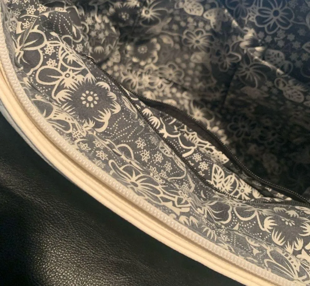 Expressions Black and White Flap Top Satchel with Adjustable Shoulder Strap - Image 11