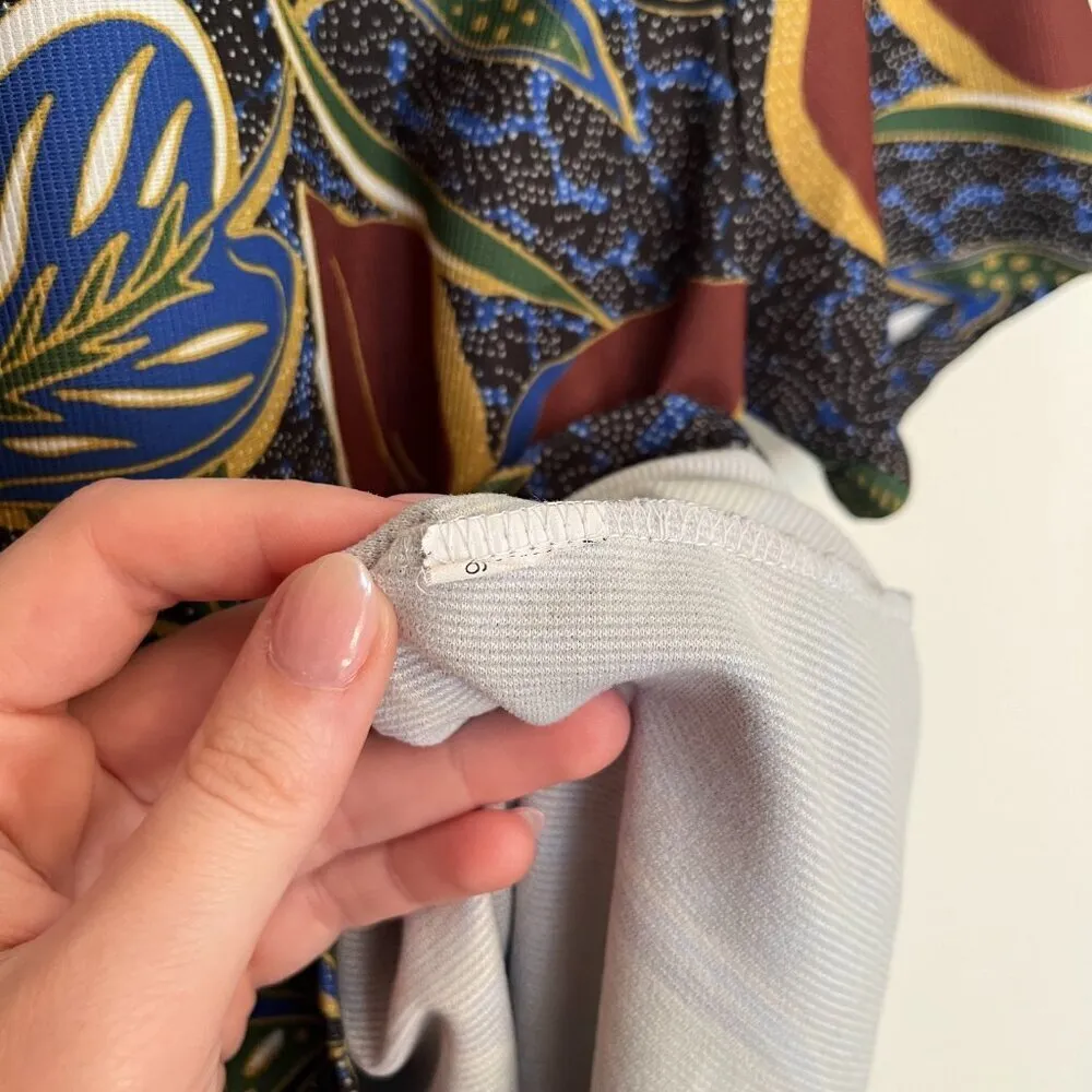 Zara Tropical Print Asymmetrical Hem Blouse - Image 6