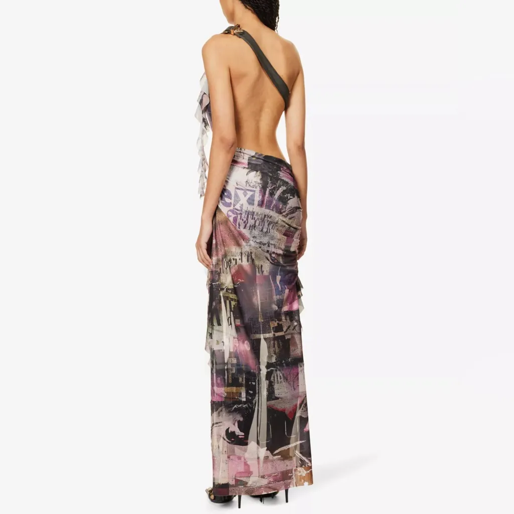 JADED LONDON Void One Shoulder Maxi Dress, Multi, 2 (US) - Image 13