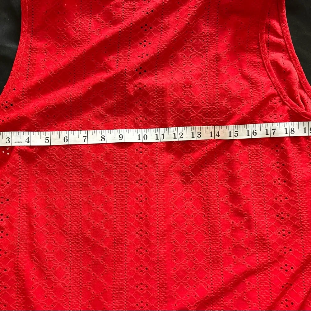 Tank top Vibrant Red Sleeveless Tank Top with Scoop Neckline XL - Image 5