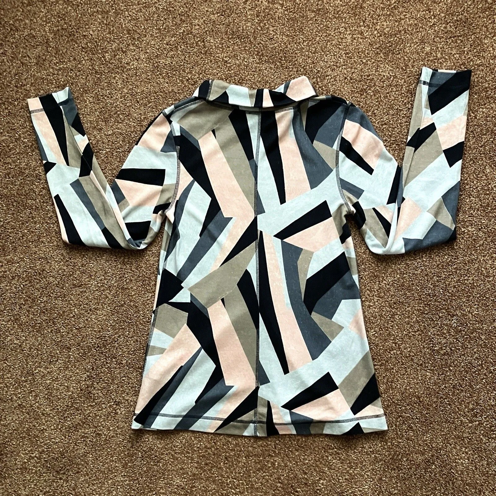 COS Top Womens Small Mock Neck Long Sleeve Pullover Colorblock - Image 6