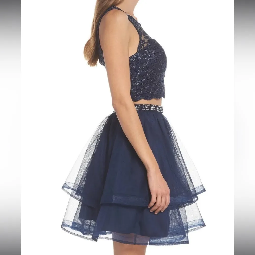 Blue Blush Navy Two Piece Set Dress - Image 2