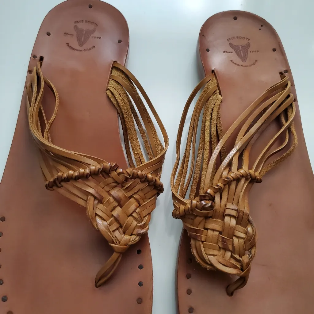 Frye Valley Cognac Braided Leather Sandals - Image 2