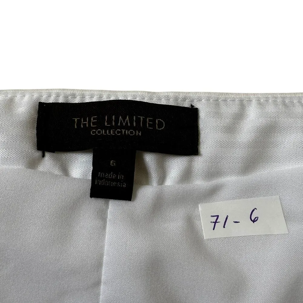 The Limited White Lined Mid Rise Pencil Skirt Women Size 6 | 71-6 - Image 4