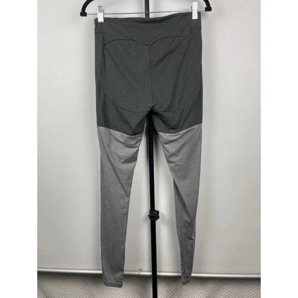 Gymshark‎ Two Tone Grey Colorblock Crossover Athletic Leggings Women's Size M - Image 5