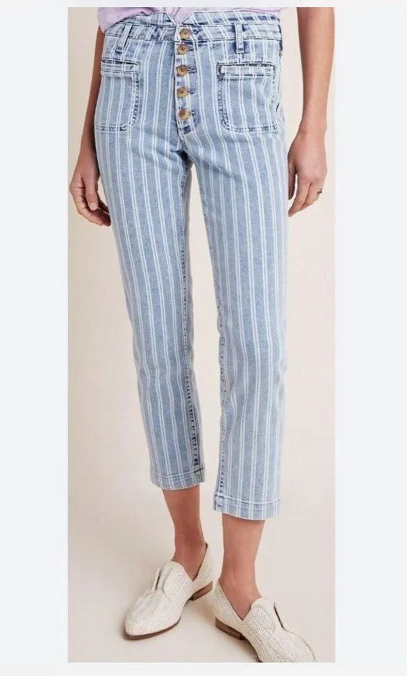 PILCRO AND THE LETTERPRESS Striped Straight Leg Jeans - Image 4